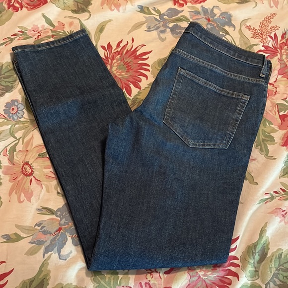 EVERLANE Size 33 x 32 Straight Leg Denim Classic Jeans  5 Pockets $129 NEW - Picture 1 of 16